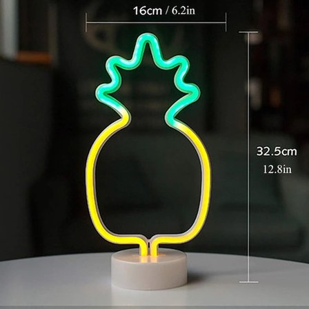 16 cm Kullanıma Uygun Ananas Neon LED Lamba