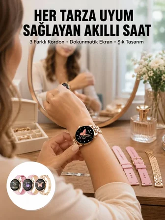 Akıllı Saat – Kalp Atış Takipli Spor Modlu Uzun Pil Ömürlü Yeni Nesil