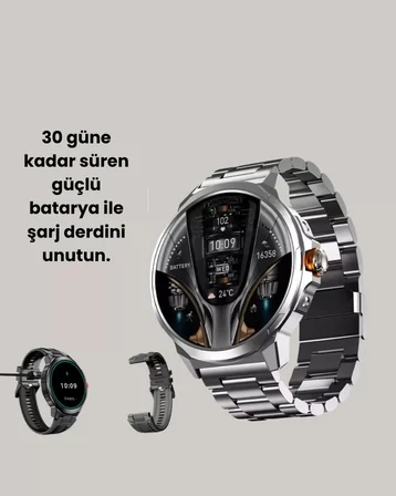 Şık Metal Kasa ve Değiştirilebilir Kordonlarla SW80 Smartwatch Yeni Nesil