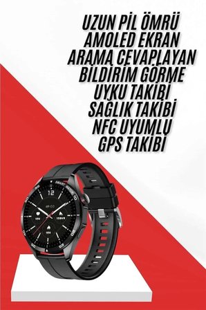Akıllı Saat Ios Ve Android Tüm Telefonlara Uyumlu Çok Fonksiyonlu Amoled Ekran