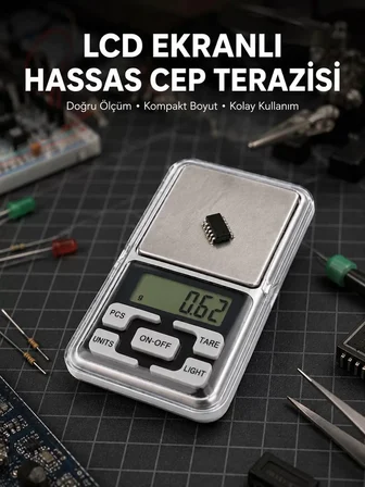 Kapaklı Dijital Cep Terazisi Hassasiyet 300 Gr Yeni Nesil