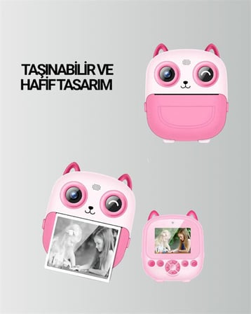 Anında Yazdıran Kamera – Çocuklara Uygun Hafif ve Renkli
