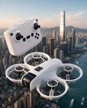 Işıklı Mini Drone Çift Batarya ve Yedek Pervane Setli