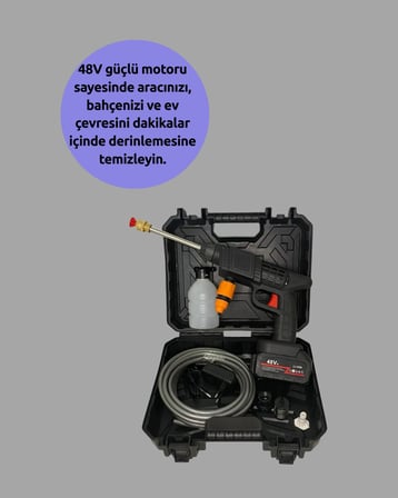 Akülü Basınçlı Yıkama Tabancası 450PSI Su Püskürtme Makinesi
