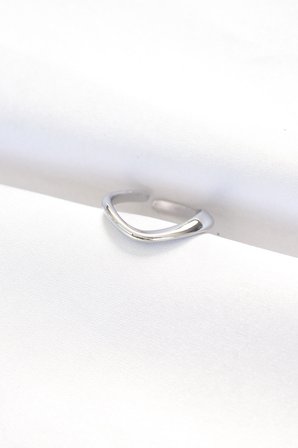 Yassı Silver Renk Ayarlanabilir Yüzük 5886