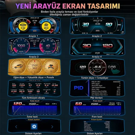 Ally P4 OBD2 + GPS Head Up Display HUD Dijital Hız Göstergesi-(5775)