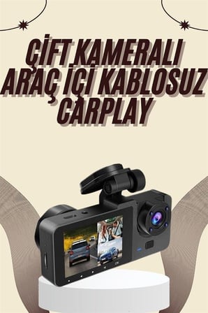 Gece Görüşlü DVR 3 Lensli Araç İçi Sürüş Kamerası Video Kaydedici