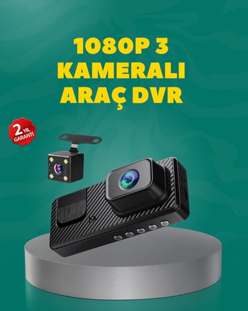 Full HD 1080P Araç Kamerası | Gece Görüşlü Döngü Kayıt ve Geri Görüş