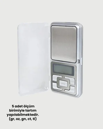 Mavi Işıklı LCD Ekranlı Hassas Tartı Terazisi