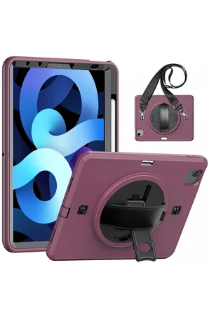 Mey İthalat® iPad Pro 11 (2020) Kılıf Strap-C Otterbox Tablet Kapak - Mürdüm