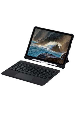 Mey İthalat® T5209D iPad Pro 12.9 (2021) Kılıf İnter Ledli Klavyeli Tablet Kılıfı - Siyah