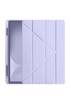 Mey İthalat® iPad Pro 11 (2024) Kılıf Kalemlikli Hugo Tablet Kılıfı - Lila