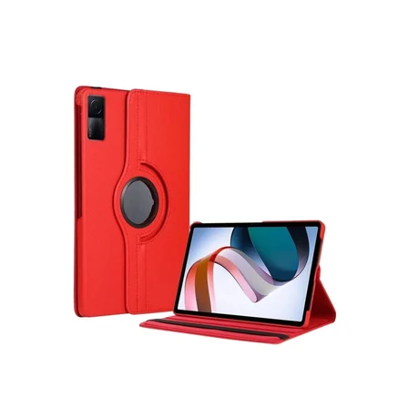 Mey İthalat® Redmi Pad SE 4G Kılıf 360 Tablet Deri Kılıf - Kırmızı