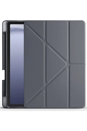 Mey İthalat® Huawei Honor Pad X9 11.5 Kılıf Kalemlikli Mars Tablet Kılıfı - Koyu Gri