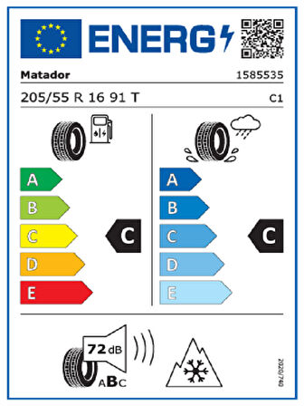 Matador 205/55R16 91T MP93 Nordicca Oto Kış Lastiği (Üretim Yılı: 2024)