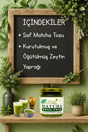 %100 Doğal Matcha & Zeytin Yaprağı Karışımı | Detox Form - Kıloverme Ve Zayiflamaya Yardımcı
