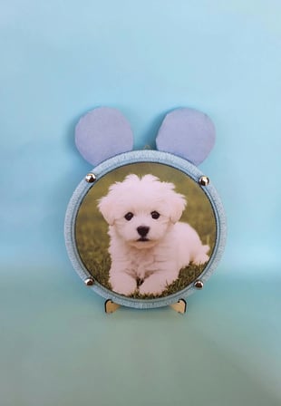 SimpleHoop Mavi Ayıcık Kulaklı Çocuk Odası Fotoğraf Çerçevesi