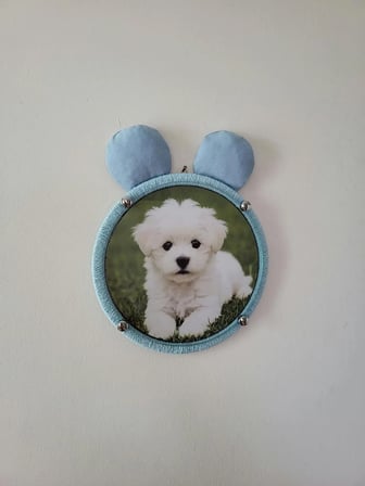 SimpleHoop Mavi Ayıcık Kulaklı Çocuk Odası Fotoğraf Çerçevesi