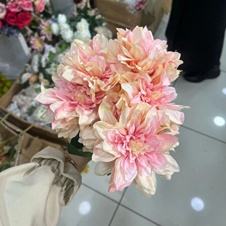 YAPAY LÜKS SARI-PEMBE ÇİÇEK