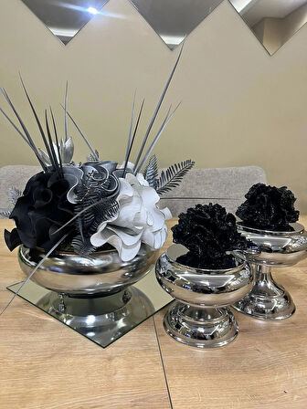 GÜMÜŞ EVA ARANJMAN SETİ