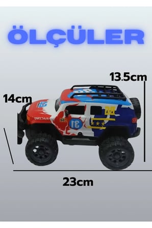 1:15 ÖLÇEK 27 MHZ IŞIKLI 15 KM HIZLI ŞARJLI FULL FONKSİYON UZAKTAN KUMANDALI OFF ROAD ARABA