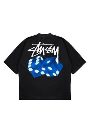 Unisex Oversize SIRT MAVİ ZAR Baskılı T-shirt