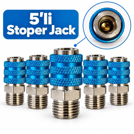 5 ADET - 8 mm MAVİ HORTUM UÇ STOPER (JACK)
