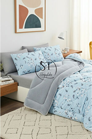 Çift Kişilik Çiçekli Welsfot Uyku Seti Çift Taraflı 195x215