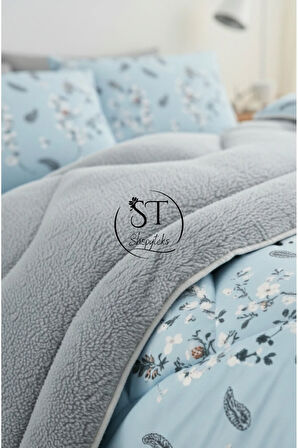 Çift Kişilik Çiçekli Welsfot Uyku Seti Çift Taraflı 195x215