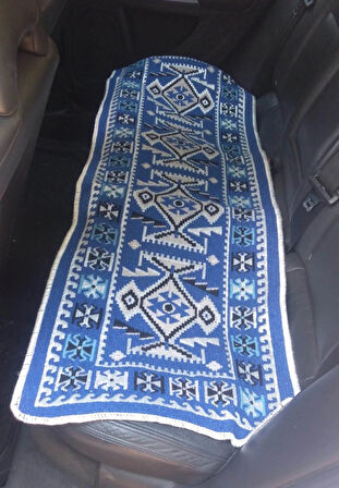  EFE MİNDER 3'lü Oto Koltuk Kilim Seti - Ön ve Arka Koltuk 3 Parça Takım  MAVİ