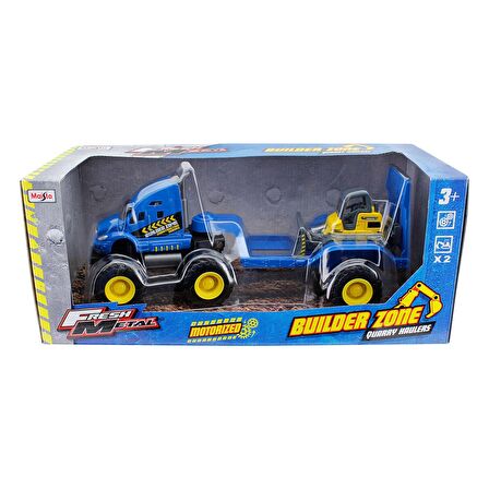 Maisto Builder Zone Taşıyıcı Tır Seti Mavi Tır
