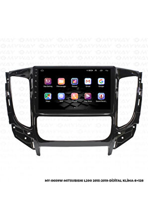 Mitsubishi L200 Android Multimedya 4gb Ram Carplay Navigasyon Ekran - Myway