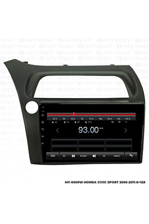 Honda Civic Sport Android Multimedya 4gb Ram Carplay Navigasyon Ekran - Myway