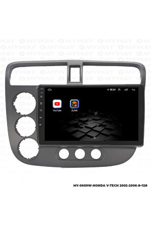 Honda V-tech 2 Android Multimedya 4gb Ram Carplay Navigasyon Ekran - Myway