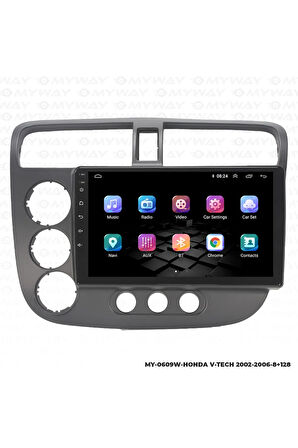 Honda V-tech 2 Android Multimedya 4gb Ram Carplay Navigasyon Ekran - Myway