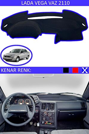 Mazda 3 2003-2008 İçin Uygun Torpido Koruma Halısı Siyah Kenar Renk Mavi