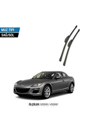 MAZDA RX8 2006-2011 2'li Ön Cam Sileceği Sağ Sol Silecek Takımı Muz Silecek