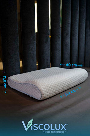 Viscolux XL Mega Boy Ortopedik Yastık - Boyun Destekli Visco Yastık 60x40x11/8