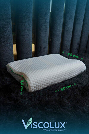 Mega Boy Ortopedik Yastık - Boyun Destekli Visco Yastık Yeşil 60x40x11/8