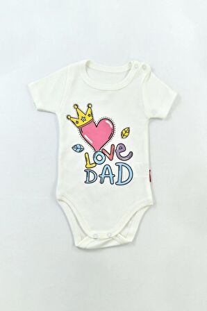 Love Dad Baskılı Kısakol Body