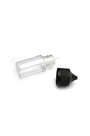 30 ml Gorilla - Pet Damlalık Şişe - Likit - Şeffaf Siyah Kilit Kapak - Boş Şişe - 5 Adet