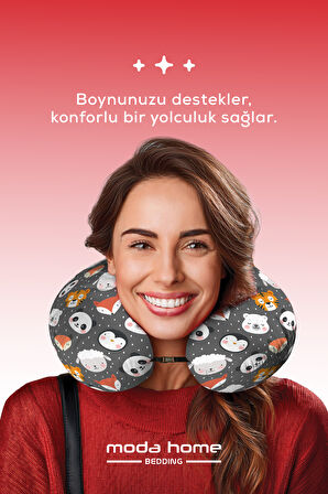 Moda Home Bedding 2li Seyahat yastığı Animal