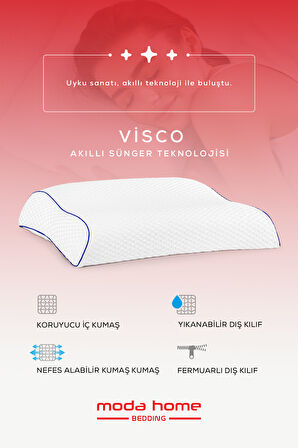 Moda Home Bedding 2li Visco Çift Boyun Destekli Yastık