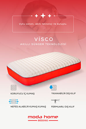 Moda Home Bedding Visco Bubbli Tombik Yastık PEMBE,  Visco yastık,, Ortopedik yastık