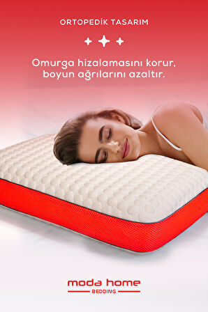 Moda Home Bedding Visco Bubbli Tombik Yastık PEMBE,  Visco yastık,, Ortopedik yastık