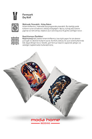 Moda Home Bedding Kırlent,Dolgulu kırlent,baskılı Kırlent,dekorasyon Kırlent(2 Adet) set1