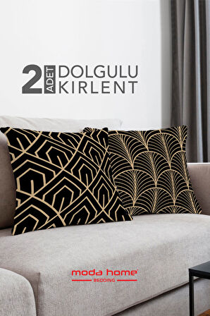 Moda Home Bedding Kırlent,Dolgulu kırlent,baskılı Kırlent,dekorasyon Kırlent(2 Adet) set4