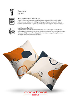 Moda Home Bedding Kırlent,Dolgulu kırlent,baskılı Kırlent,dekorasyon Kırlent(2 Adet) set8