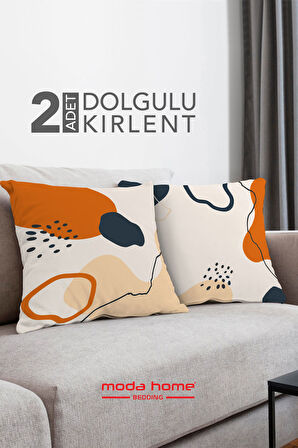 Moda Home Bedding Kırlent,Dolgulu kırlent,baskılı Kırlent,dekorasyon Kırlent(2 Adet) set8