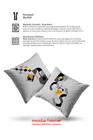 Moda Home Bedding Kırlent,Dolgulu kırlent,baskılı Kırlent,dekorasyon Kırlent(2 Adet) set9